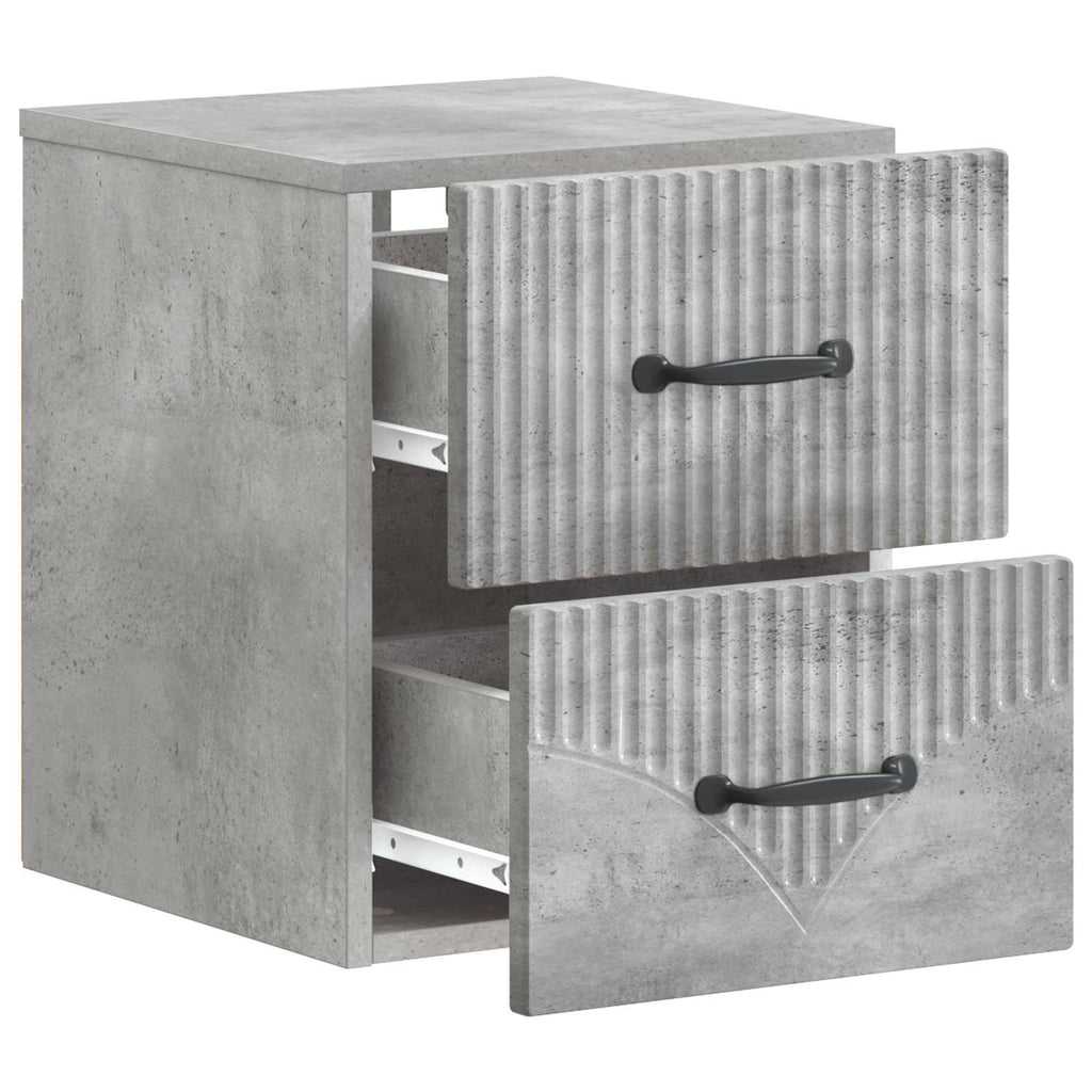 vidaXL Wisząca Szafka Nocna Betonowy szary 34,5 x 33 x 40 cm