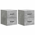 vidaXL Wisząca Szafka Nocna 2 pcs Betonowy szary 34,5 x 33 x 40 cm