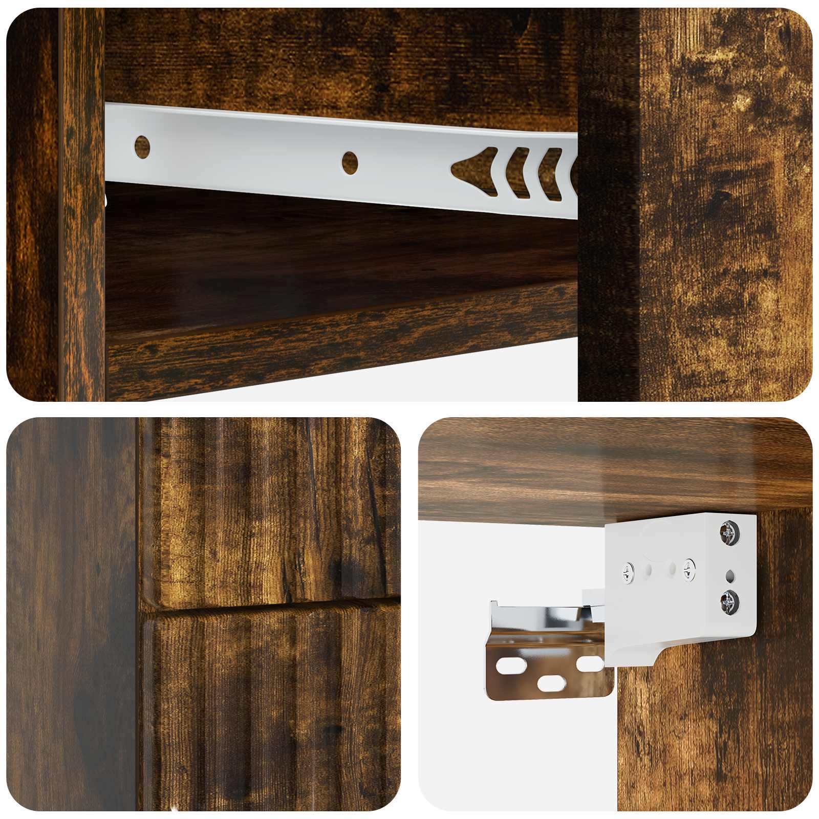 vidaXL Wisząca Szafka Nocna 2 pcs Dąb wędzony 34,5 x 33 x 40 cm