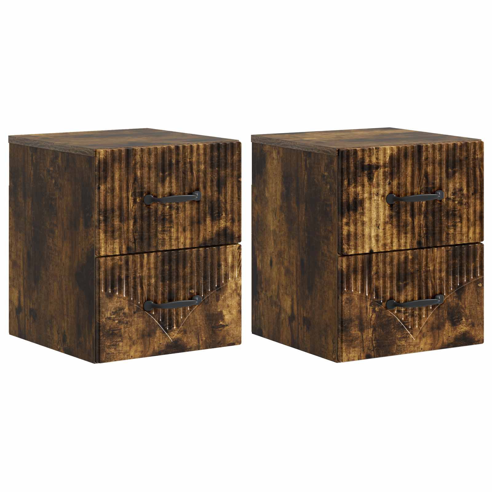 vidaXL Wisząca Szafka Nocna 2 pcs Dąb wędzony 34,5 x 33 x 40 cm