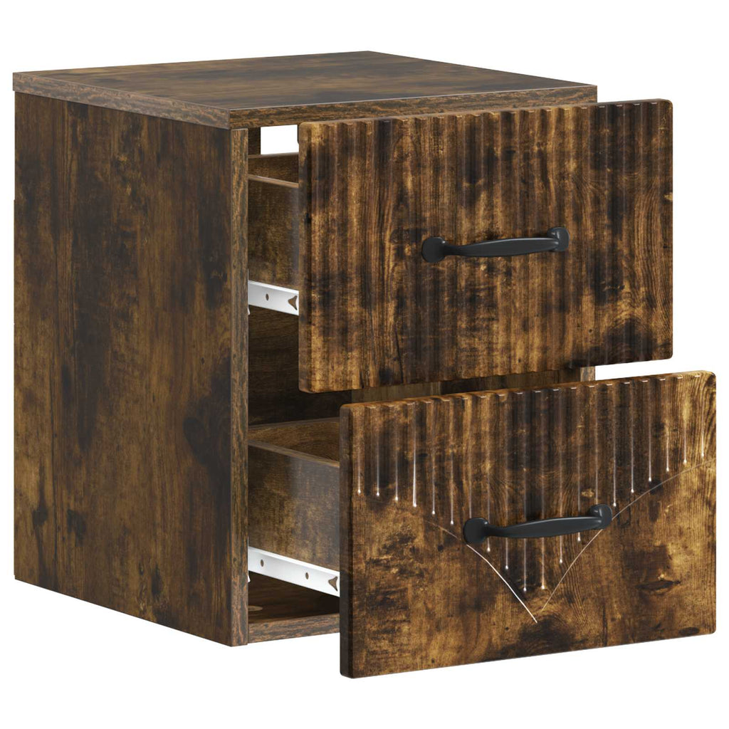 vidaXL Wisząca Szafka Nocna 2 pcs Dąb wędzony 34,5 x 33 x 40 cm