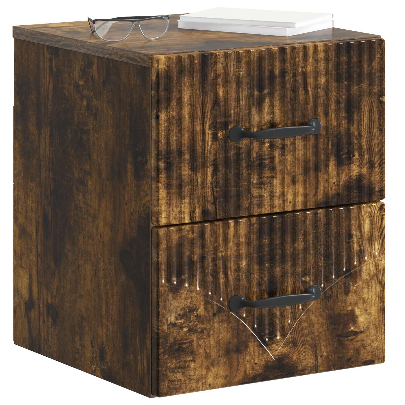vidaXL Wisząca Szafka Nocna 2 pcs Dąb wędzony 34,5 x 33 x 40 cm