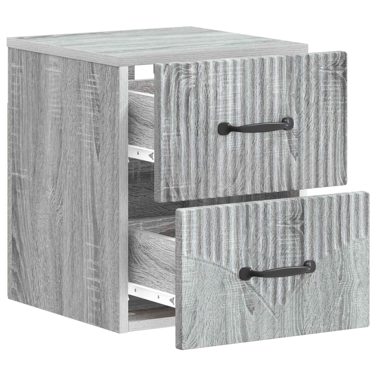 vidaXL Wisząca Szafka Nocna 2 pcs Szary Sonoma 34,5 x 33 x 40 cm