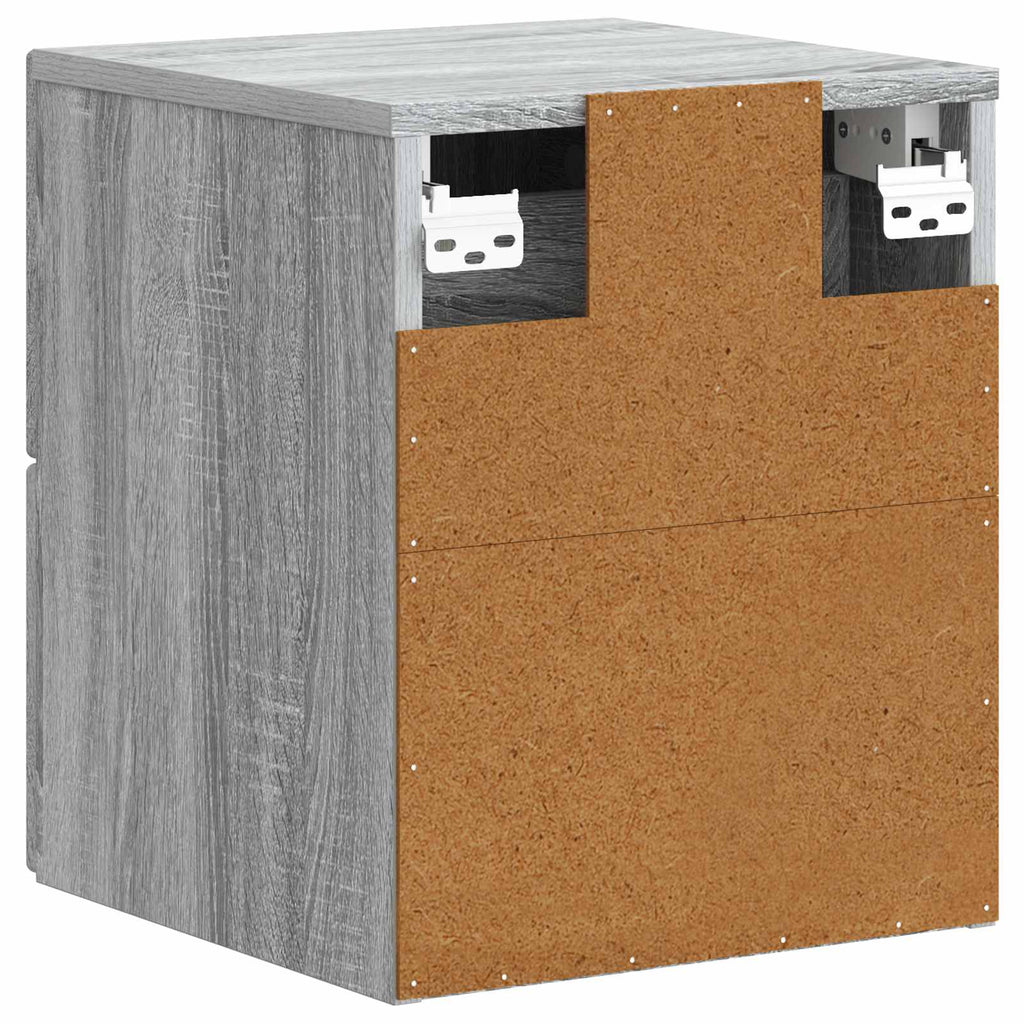 vidaXL Wisząca Szafka Nocna 2 pcs Szary Sonoma 34,5 x 33 x 40 cm