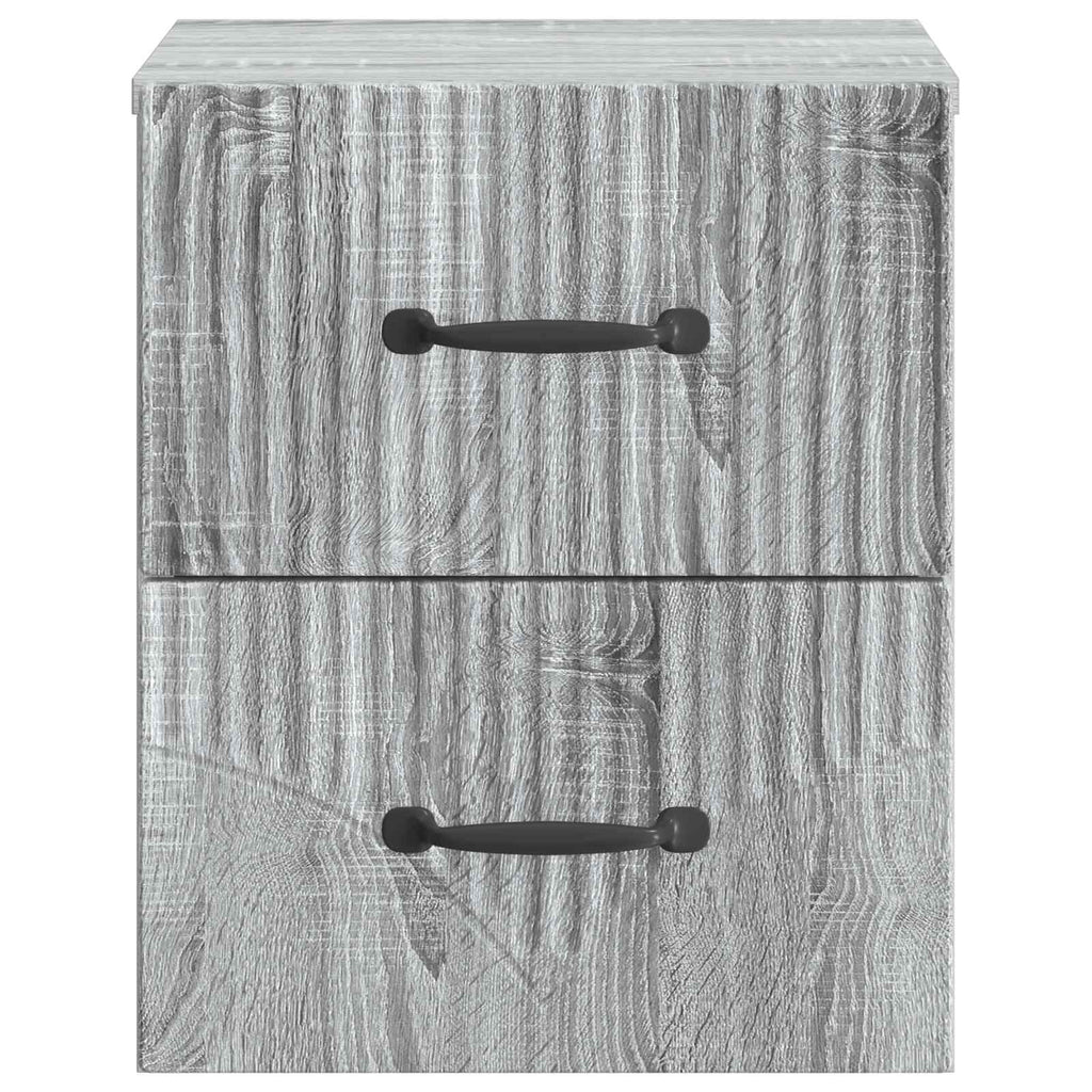 vidaXL Wisząca Szafka Nocna 2 pcs Szary Sonoma 34,5 x 33 x 40 cm