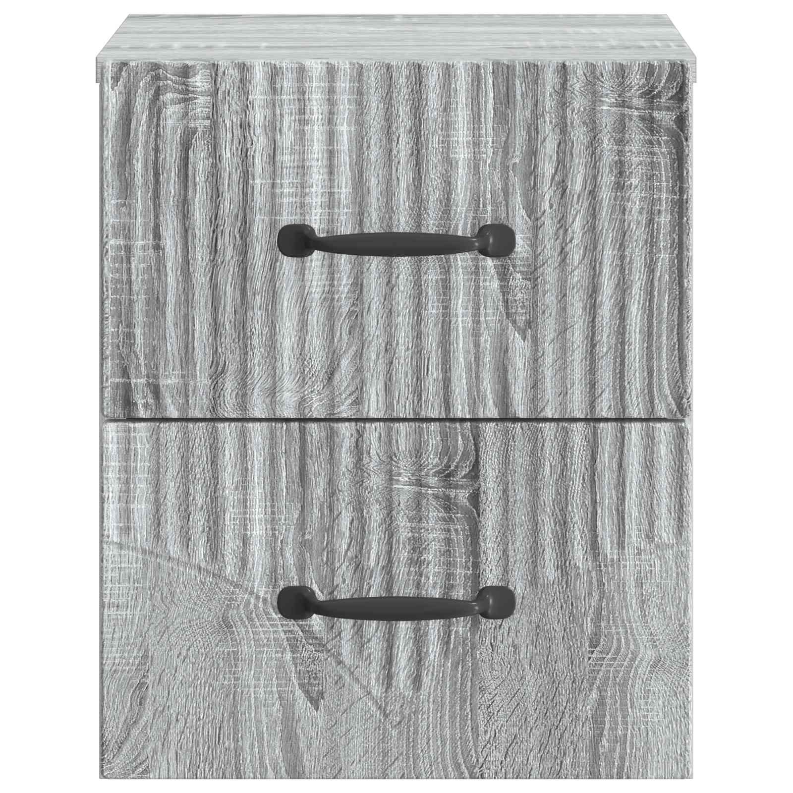 vidaXL Wisząca Szafka Nocna 2 pcs Szary Sonoma 34,5 x 33 x 40 cm