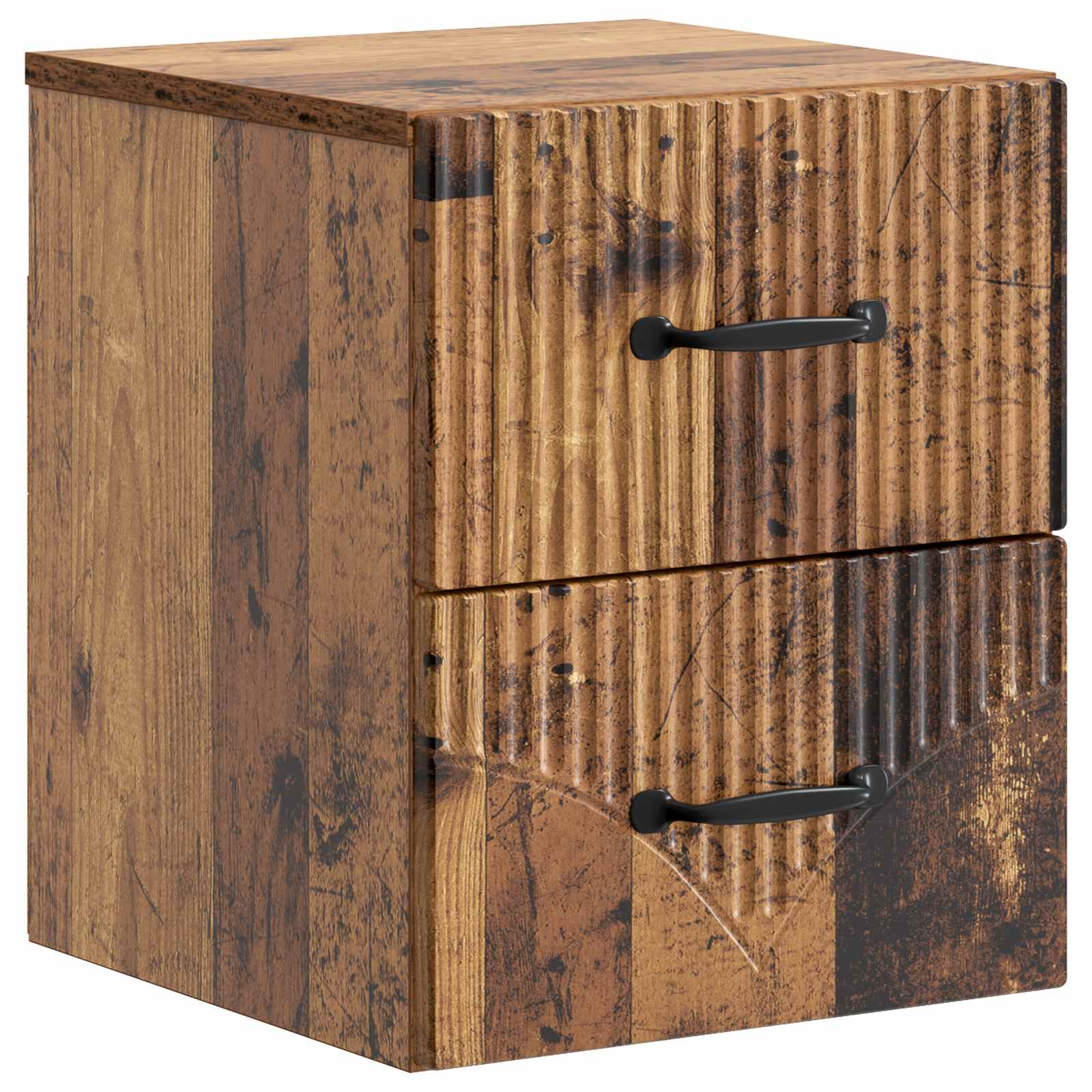 vidaXL Wisząca Szafka Nocna 2 pcs Stare drewno 34,5 x 33 x 40 cm