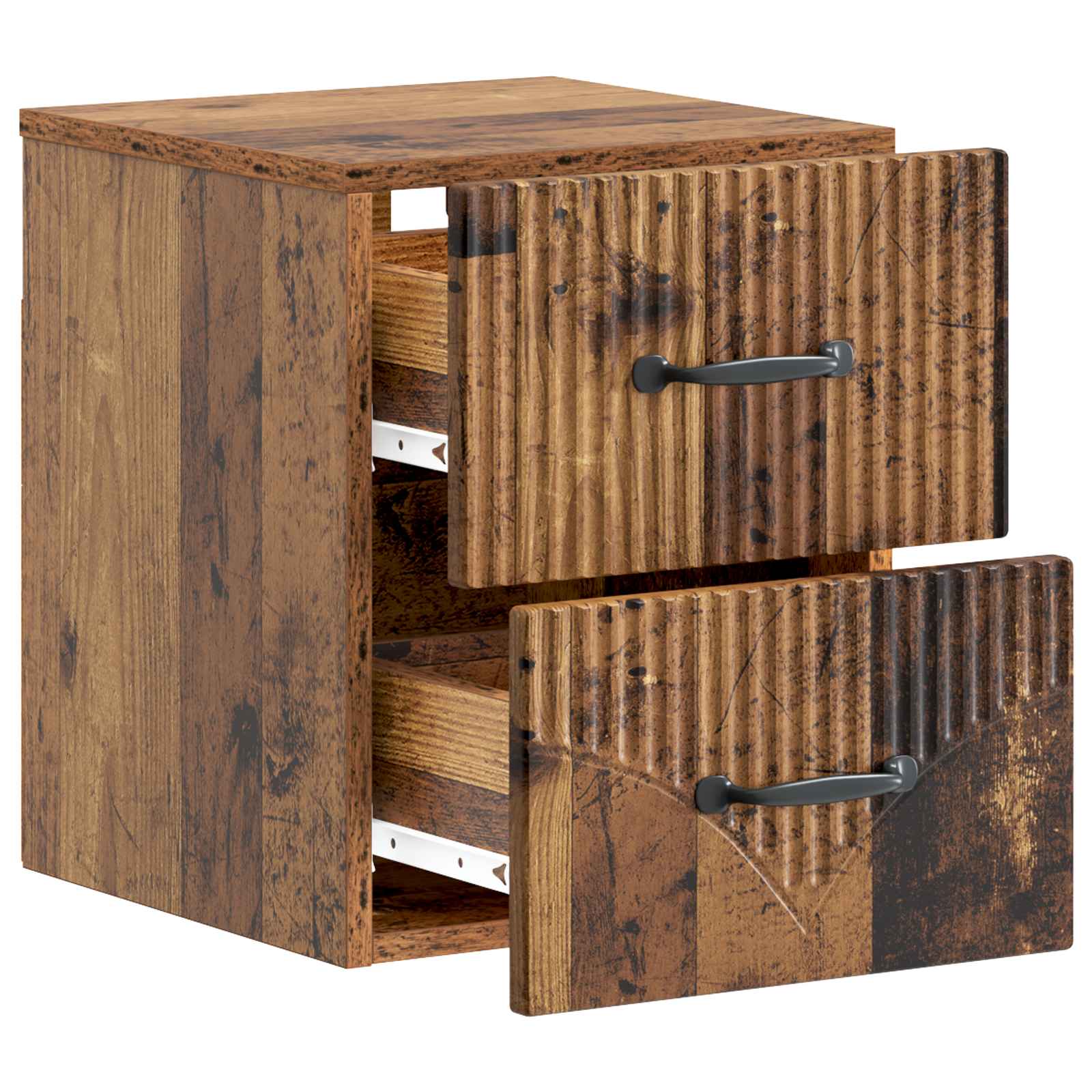 vidaXL Wisząca Szafka Nocna 2 pcs Stare drewno 34,5 x 33 x 40 cm