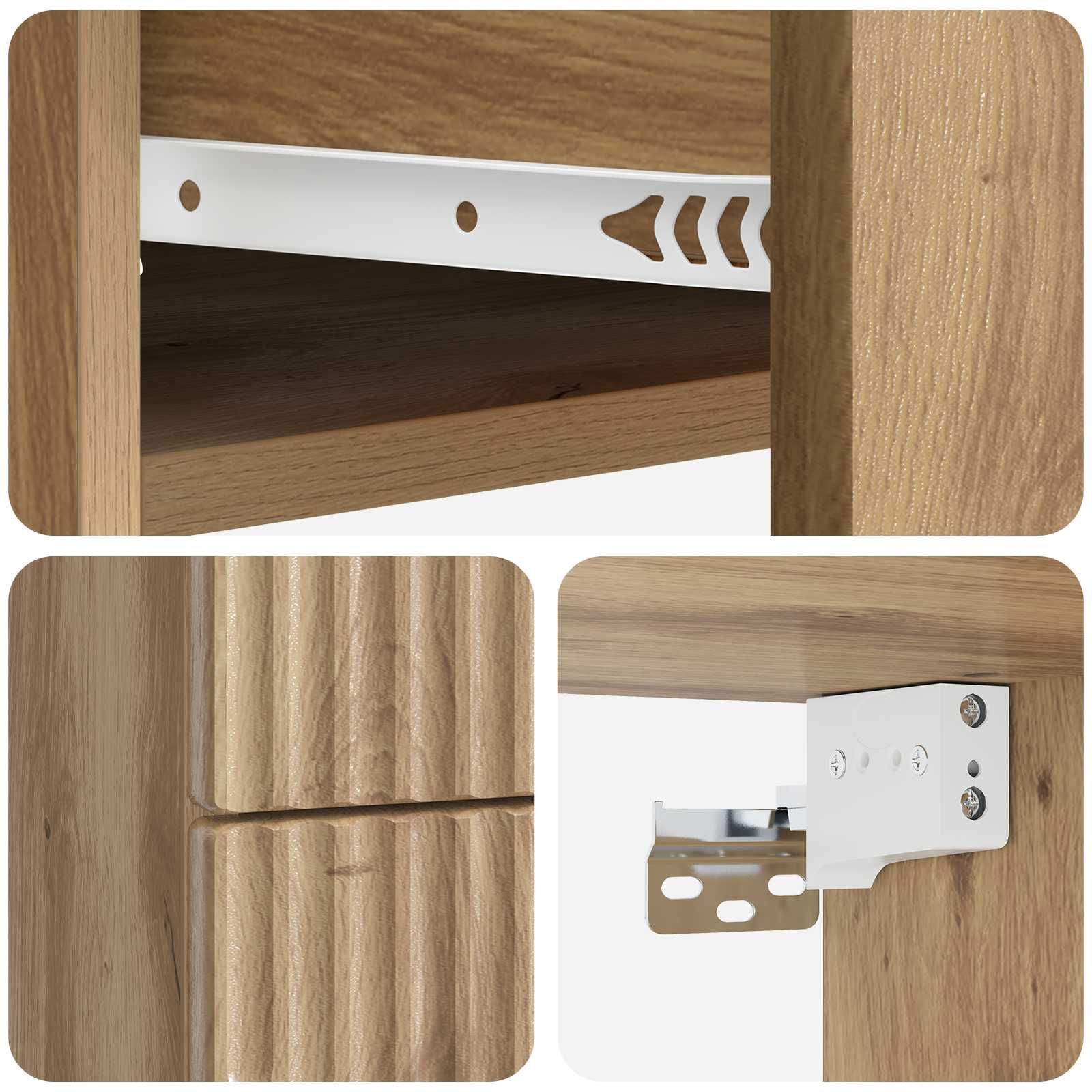 vidaXL Wisząca Szafka Nocna 2 pcs Dąb artisan 34,5 x 33 x 40 cm