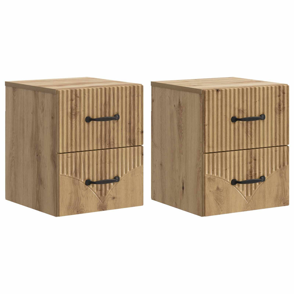 vidaXL Wisząca Szafka Nocna 2 pcs Dąb artisan 34,5 x 33 x 40 cm