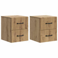 vidaXL Wisząca Szafka Nocna 2 pcs Dąb artisan 34,5 x 33 x 40 cm