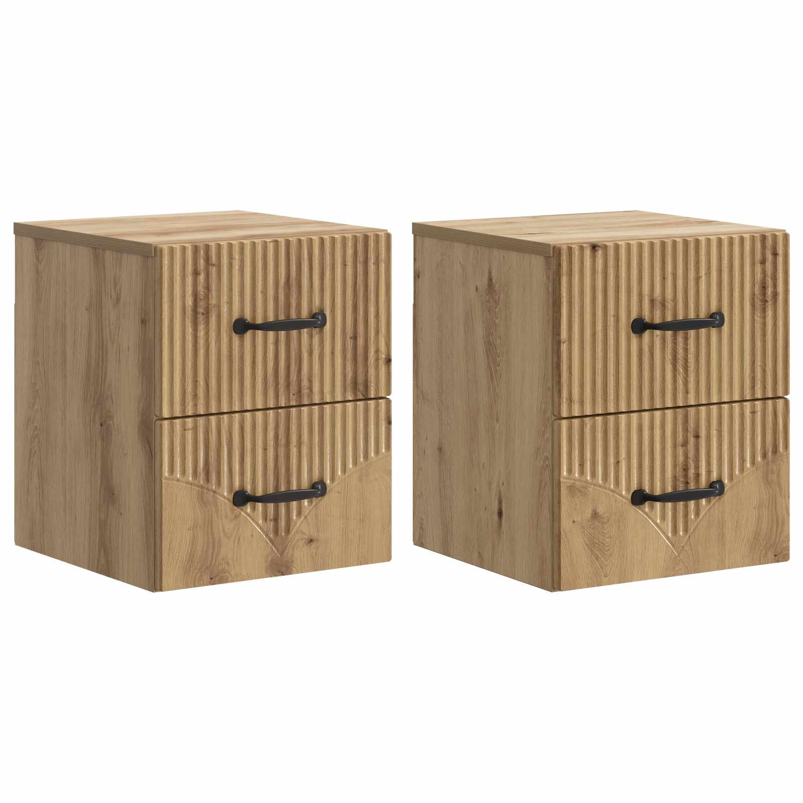 vidaXL Wisząca Szafka Nocna 2 pcs Dąb artisan 34,5 x 33 x 40 cm