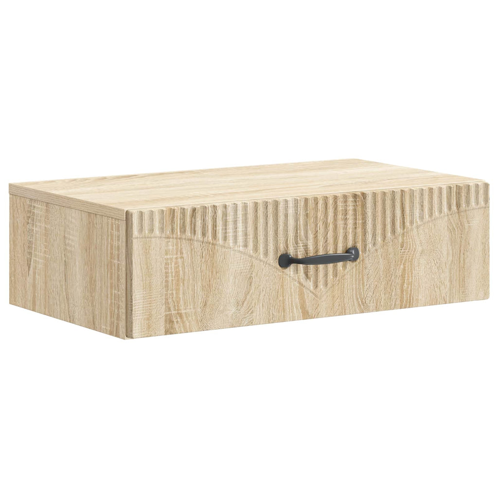 vidaXL Stolik boczny montowany na ścianie dąb Sonoma 59 x 34,5 x 17 cm