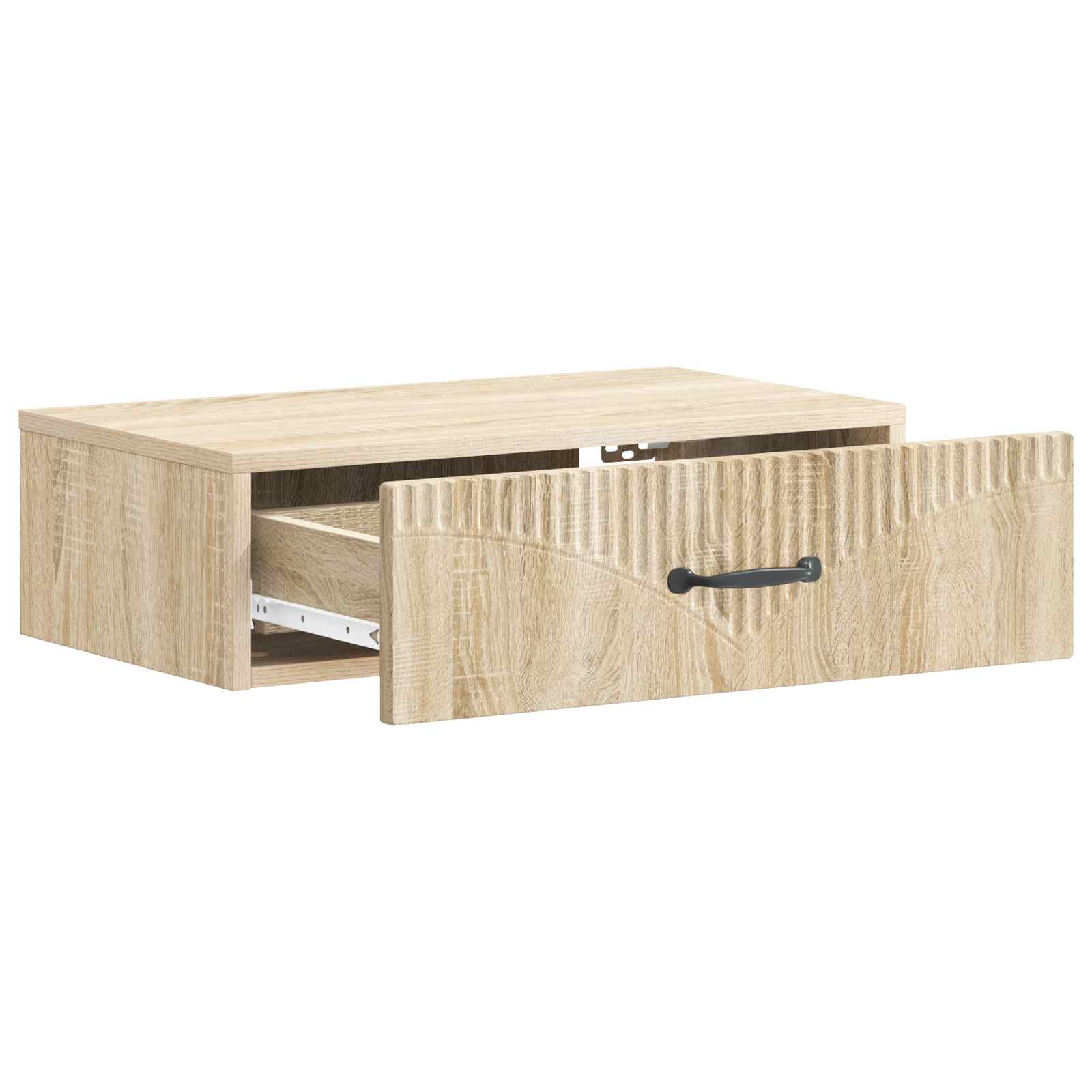 vidaXL Stolik boczny montowany na ścianie dąb Sonoma 59 x 34,5 x 17 cm
