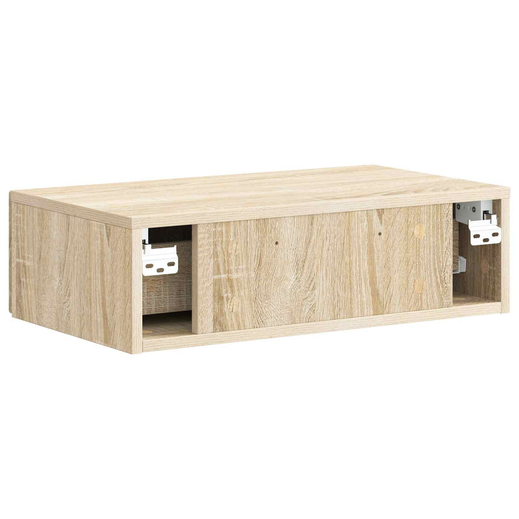 vidaXL Stolik boczny montowany na ścianie dąb Sonoma 59 x 34,5 x 17 cm
