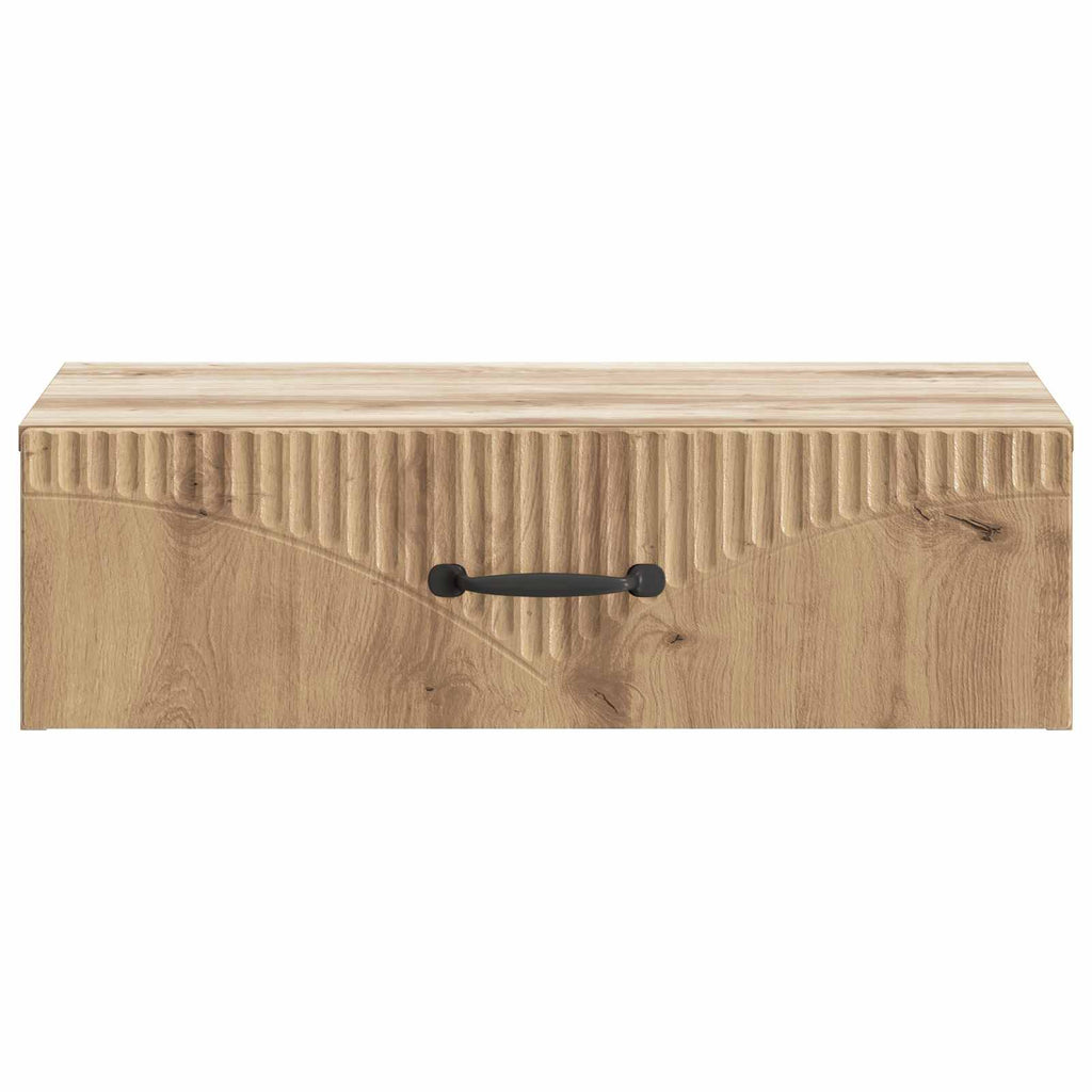 vidaXL Stolik boczny montowany na ścianie Dąb artisan