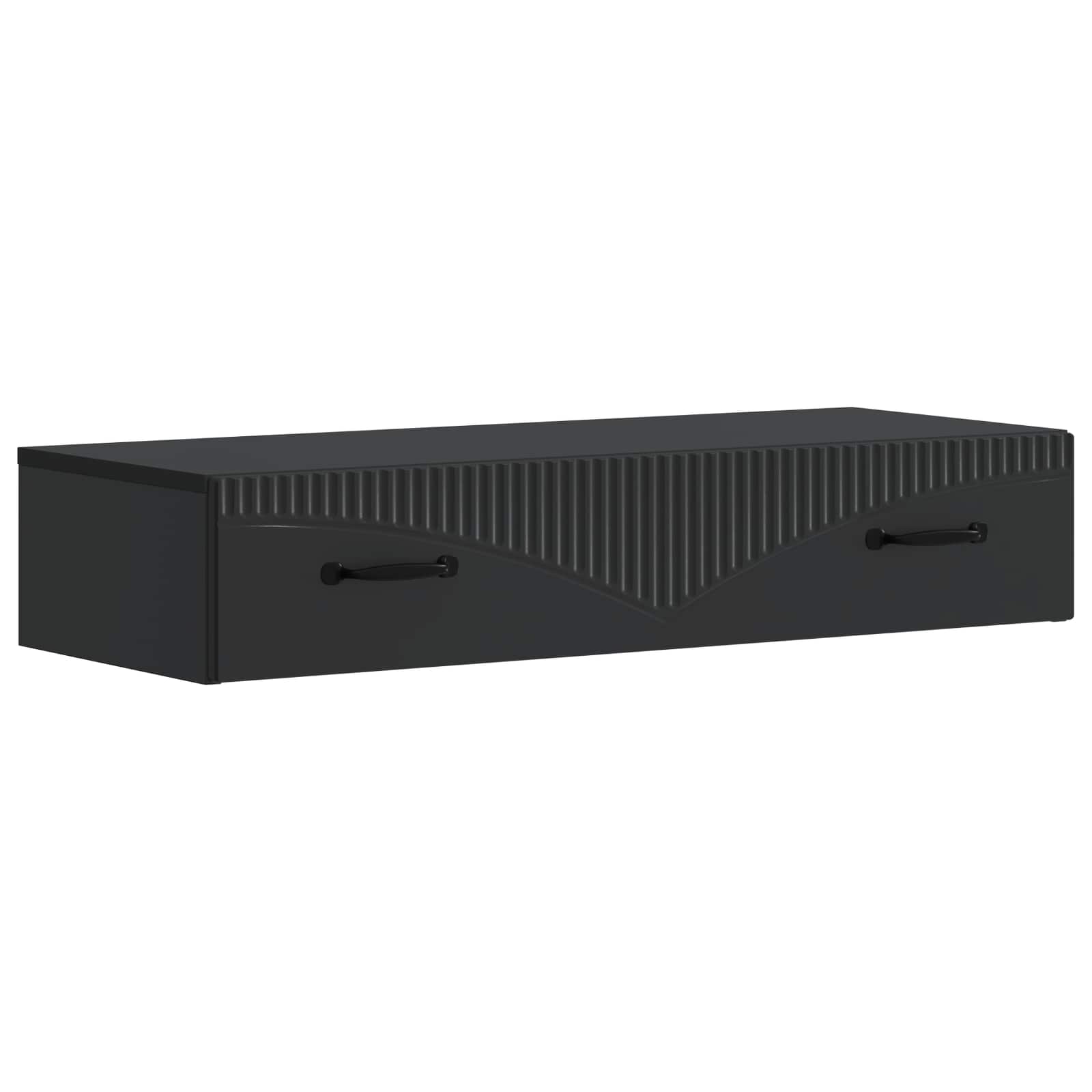 vidaXL Stolik boczny montowany na ścianie Czarny 87,5 x 34,5 x 17 cm