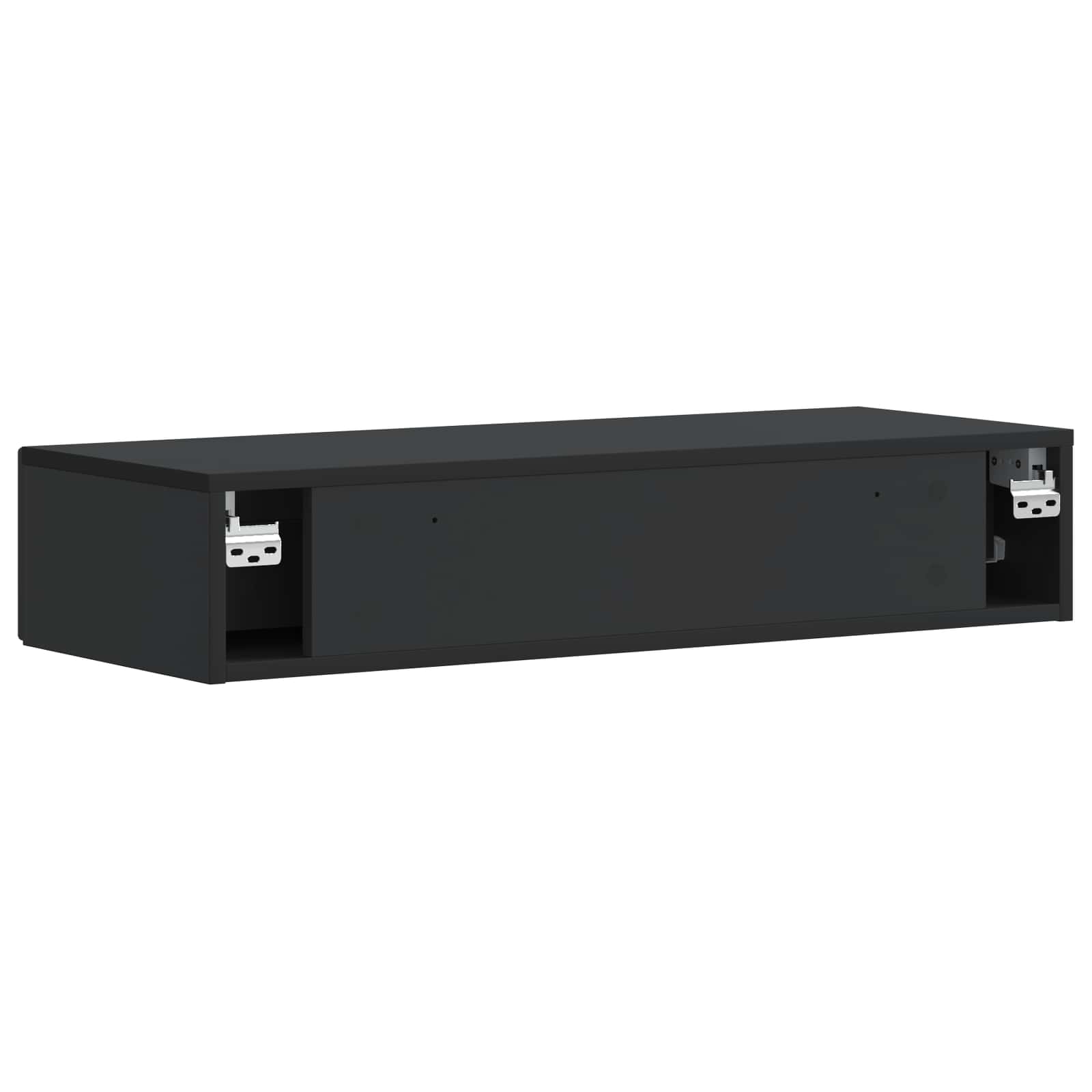 vidaXL Stolik boczny montowany na ścianie Czarny 87,5 x 34,5 x 17 cm