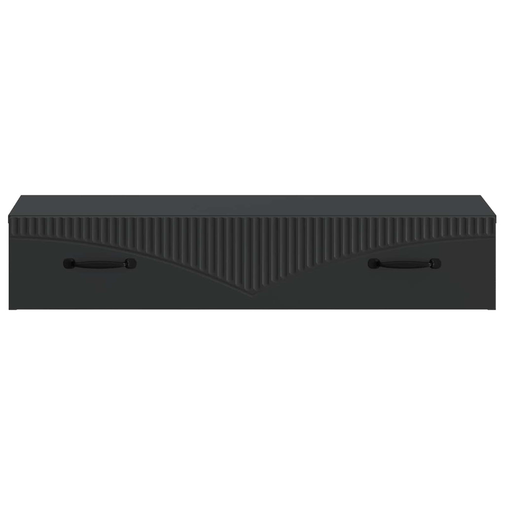 vidaXL Stolik boczny montowany na ścianie Czarny 87,5 x 34,5 x 17 cm