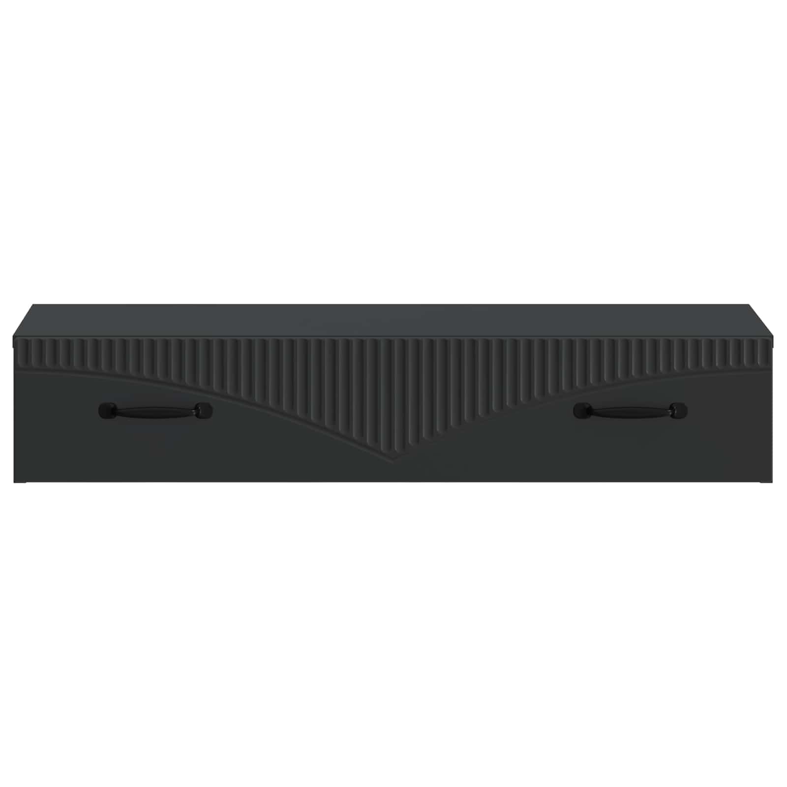 vidaXL Stolik boczny montowany na ścianie Czarny 87,5 x 34,5 x 17 cm