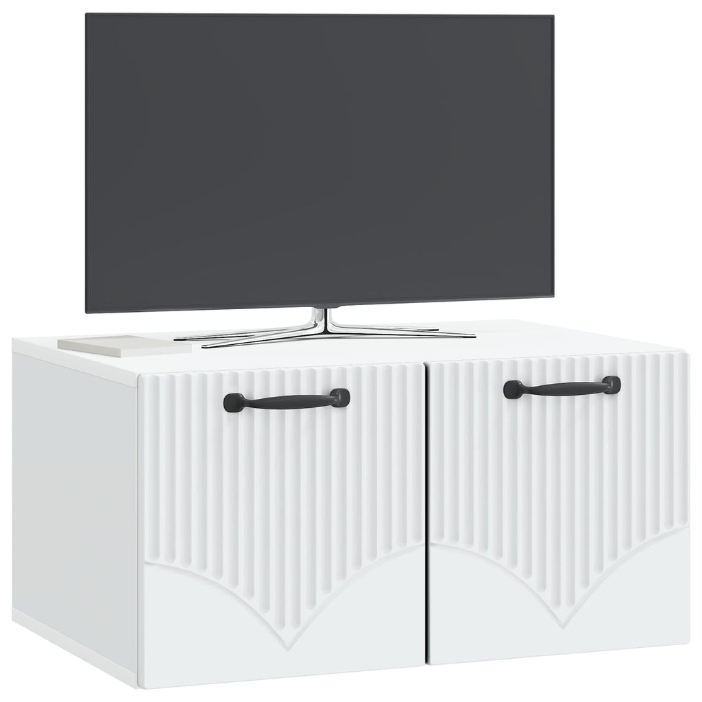 vidaXL Szafka RTV montowana na ścianie Biały 59,5 x 41 x 30 cm