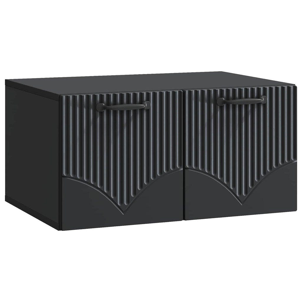 vidaXL Szafka RTV montowana na ścianie Czarny 59,5 x 41 x 30 cm