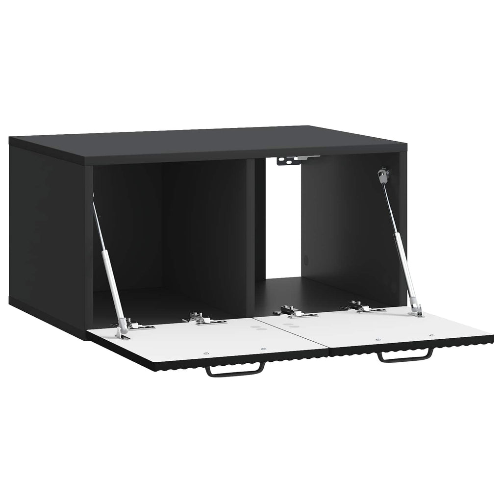vidaXL Szafka RTV montowana na ścianie Czarny 59,5 x 41 x 30 cm