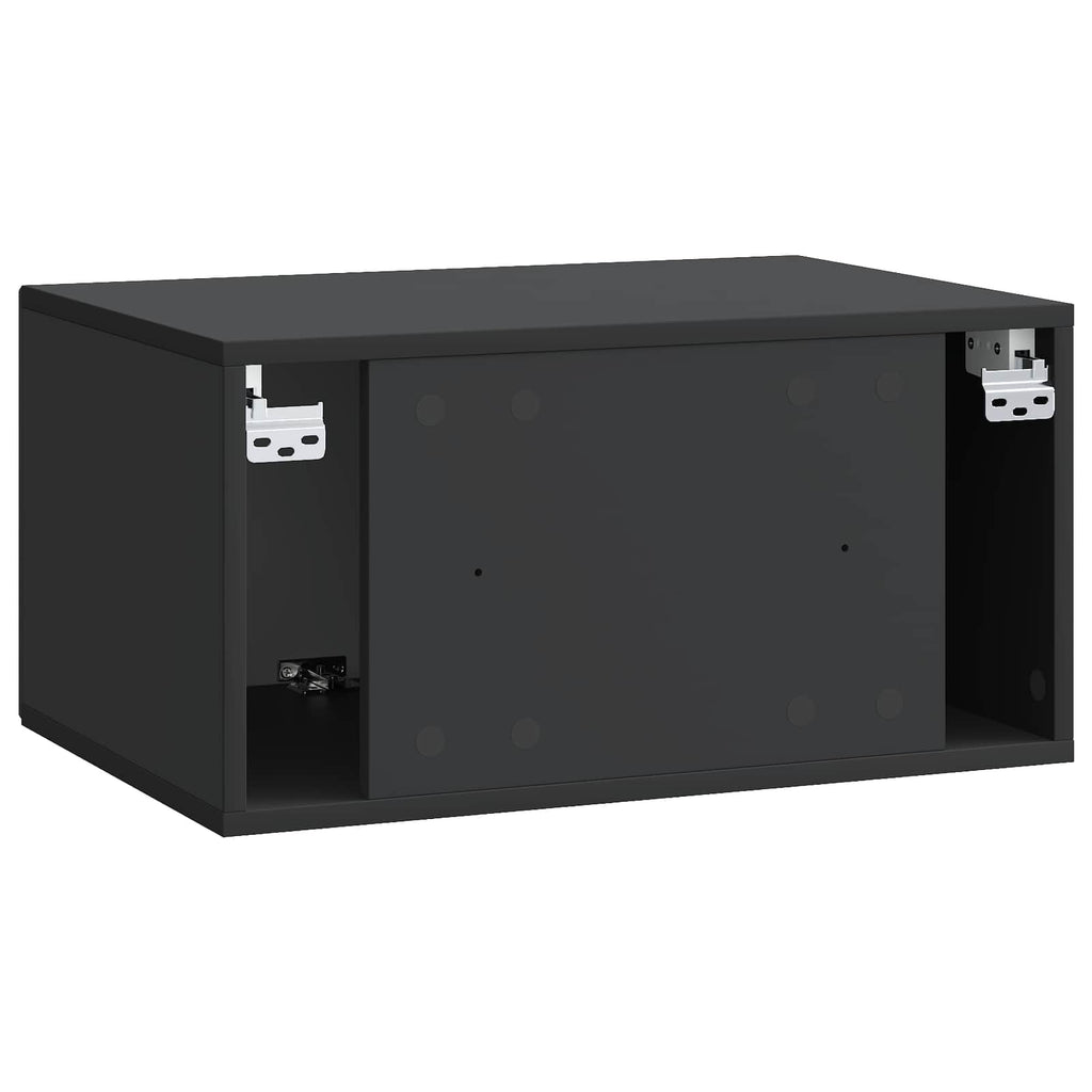 vidaXL Szafka RTV montowana na ścianie Czarny 59,5 x 41 x 30 cm