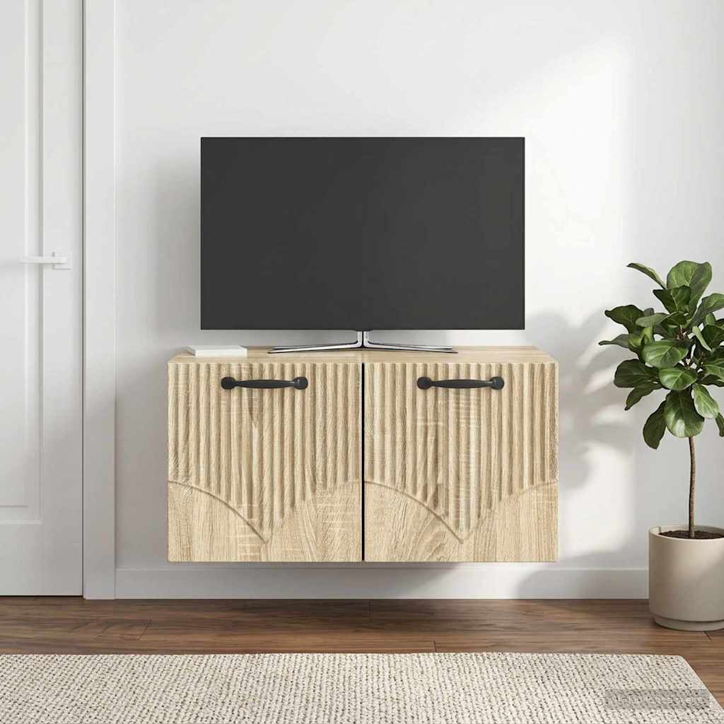 vidaXL Szafka RTV montowana na ścianie dąb Sonoma 59,5 x 41 x 30 cm