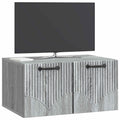 vidaXL Szafka RTV montowana na ścianie Szary Sonoma 59,5 x 41 x 30 cm