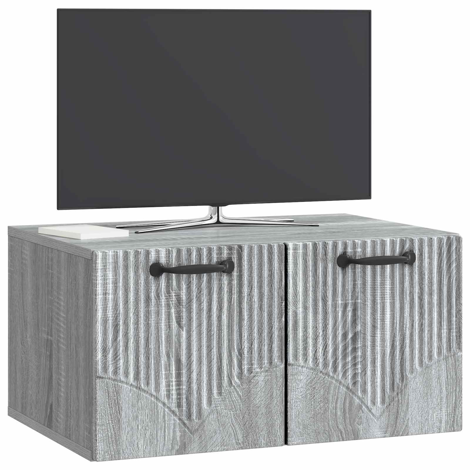 vidaXL Szafka RTV montowana na ścianie Szary Sonoma 59,5 x 41 x 30 cm