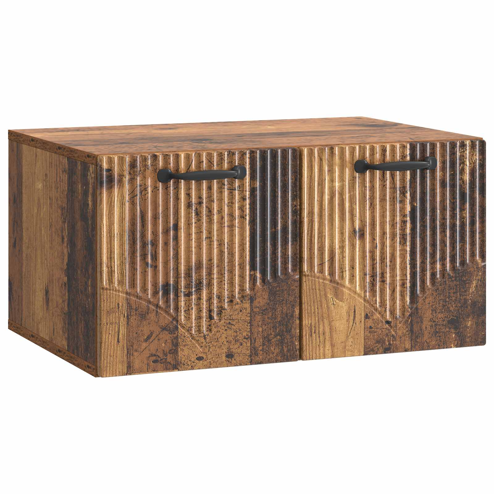 vidaXL Szafka RTV montowana na ścianie Stare drewno 59,5 x 41 x 30 cm