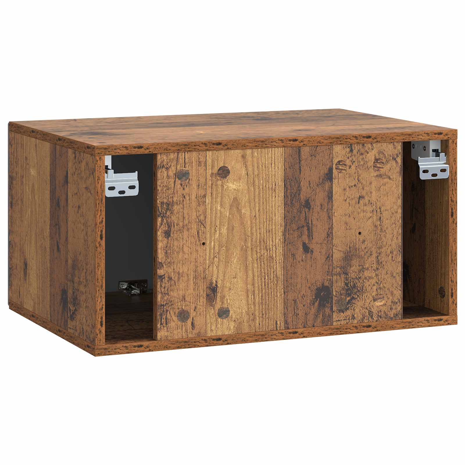 vidaXL Szafka RTV montowana na ścianie Stare drewno 59,5 x 41 x 30 cm