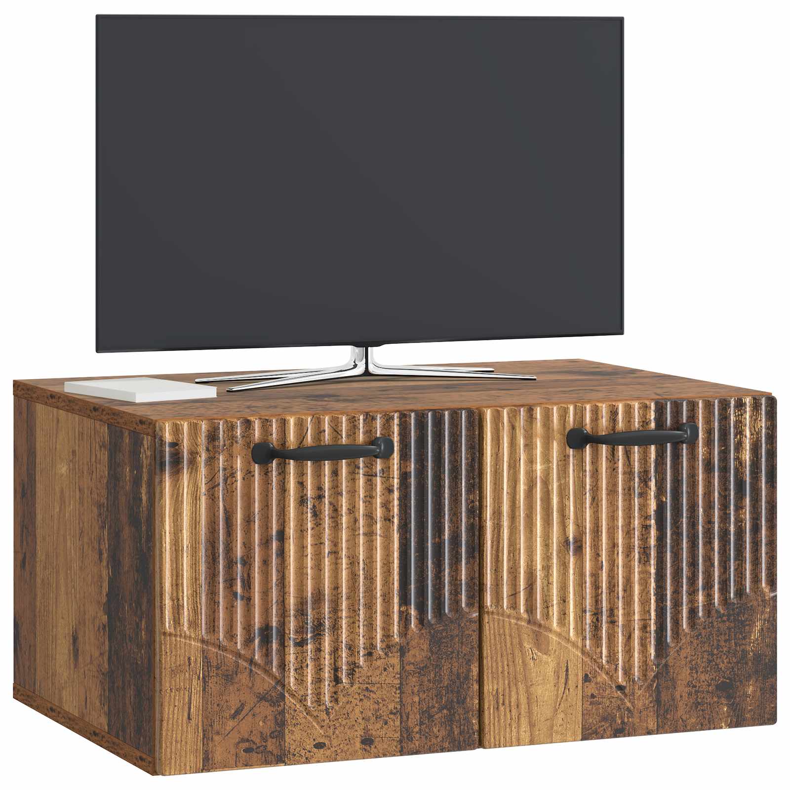 vidaXL Szafka RTV montowana na ścianie Stare drewno 59,5 x 41 x 30 cm