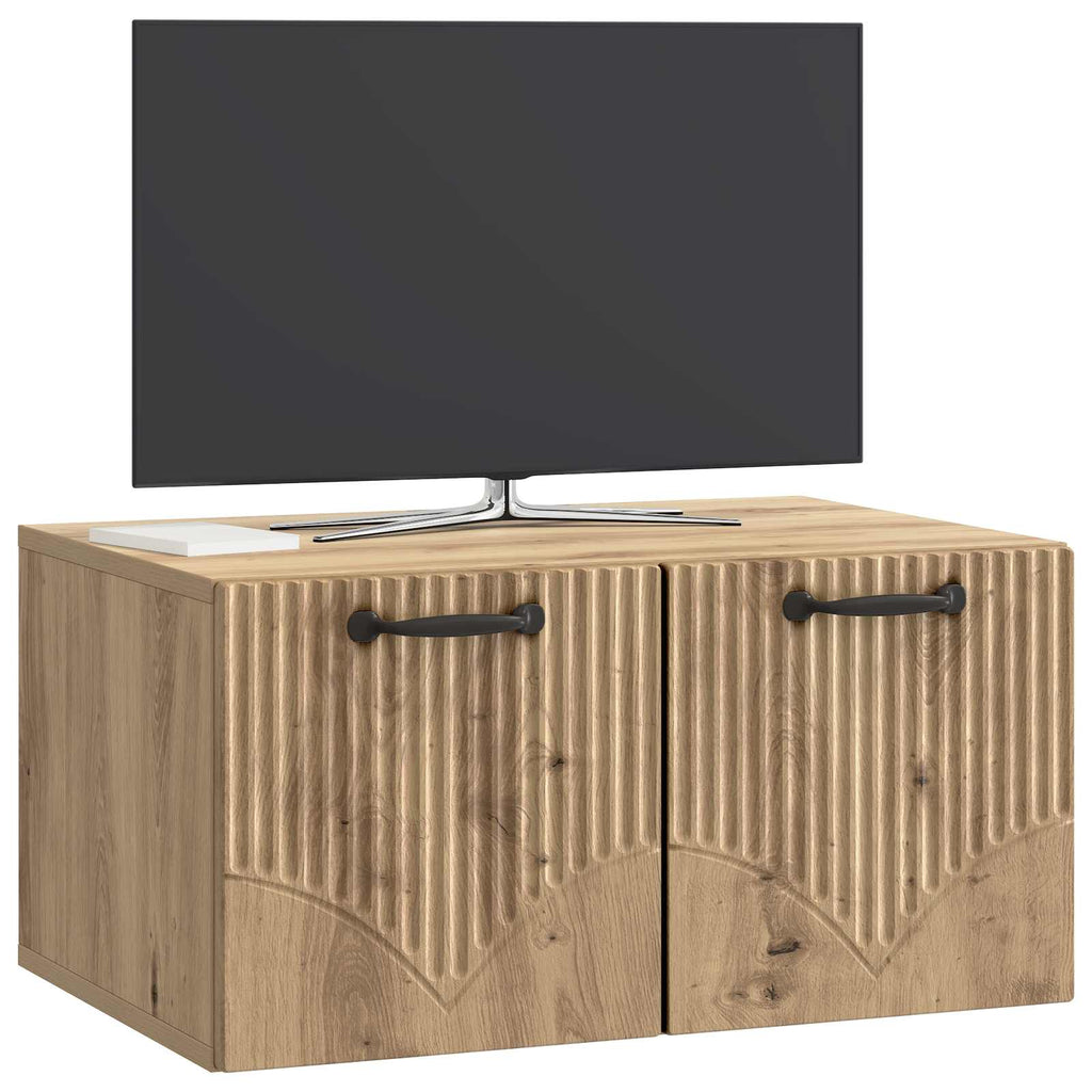 vidaXL Szafka RTV montowana na ścianie Dąb artisan 59,5 x 41 x 30 cm