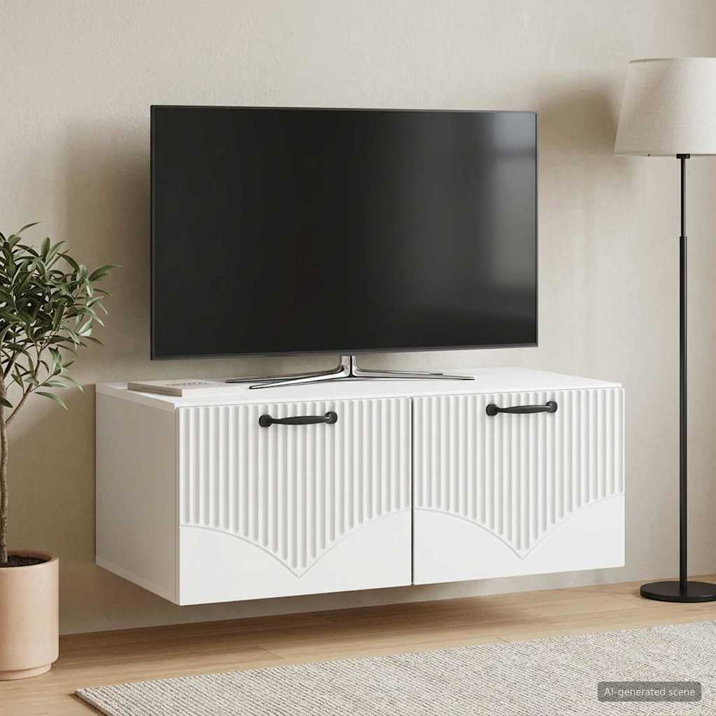 vidaXL Szafka RTV montowana na ścianie Biały 78,5 x 41 x 30 cm