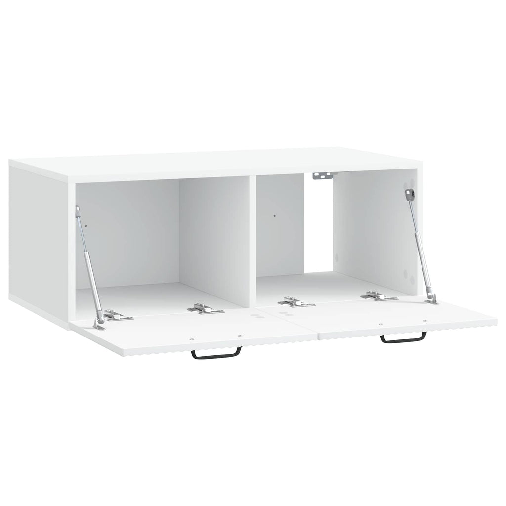 vidaXL Szafka RTV montowana na ścianie Biały 78,5 x 41 x 30 cm