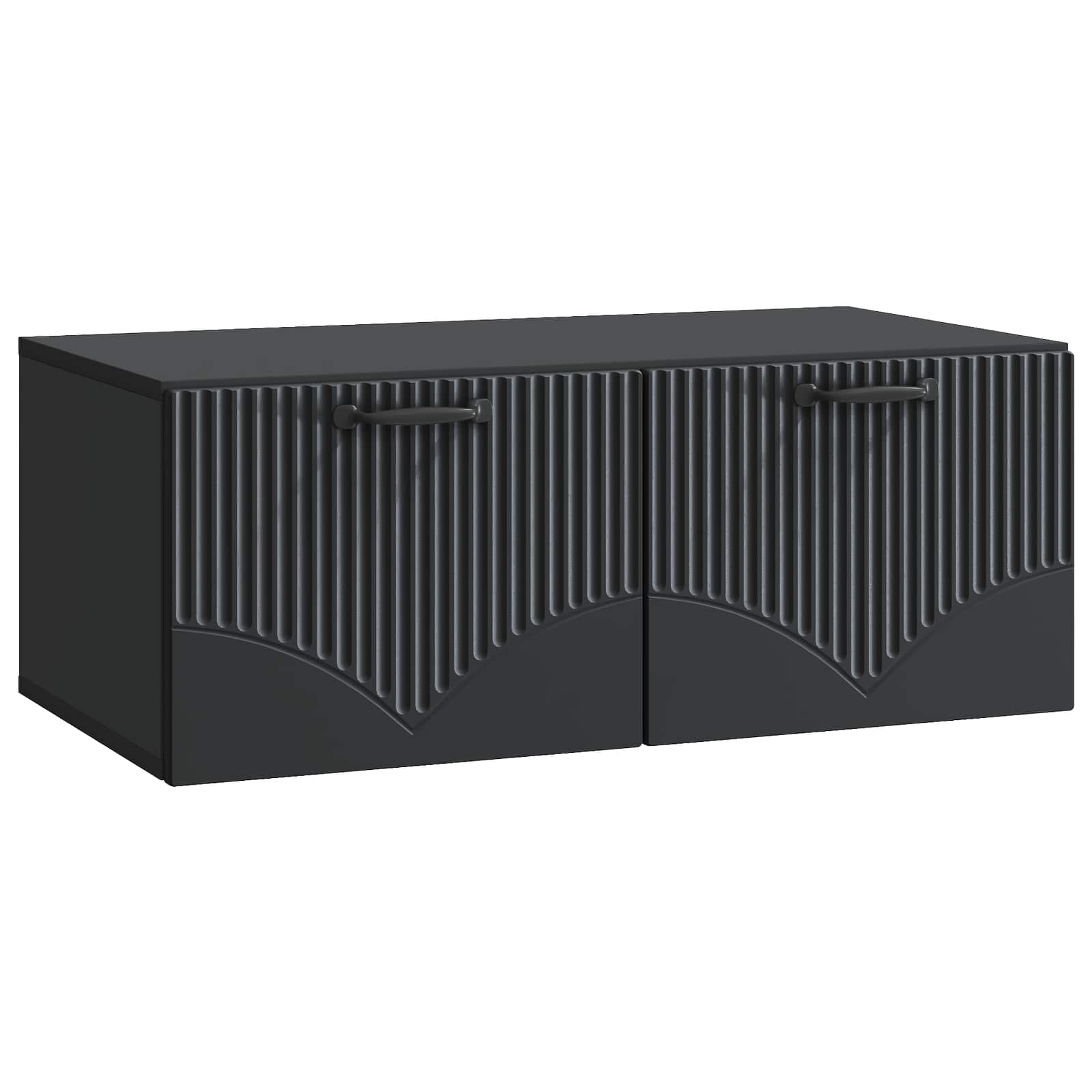 vidaXL Szafka RTV montowana na ścianie Czarny 78,5 x 41 x 30 cm