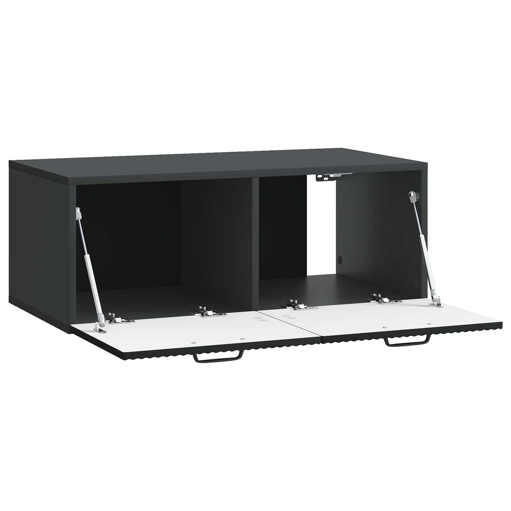 vidaXL Szafka RTV montowana na ścianie Czarny 78,5 x 41 x 30 cm