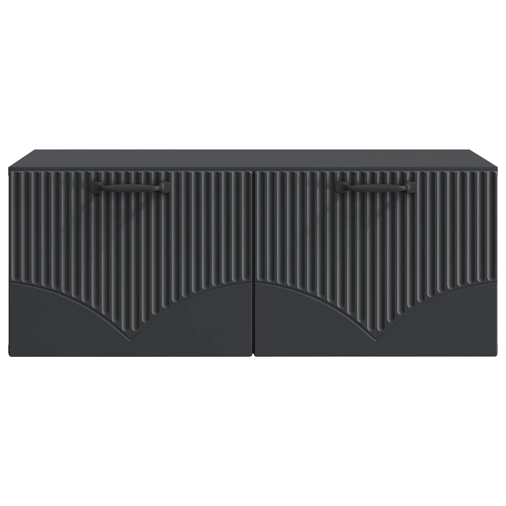vidaXL Szafka RTV montowana na ścianie Czarny 78,5 x 41 x 30 cm