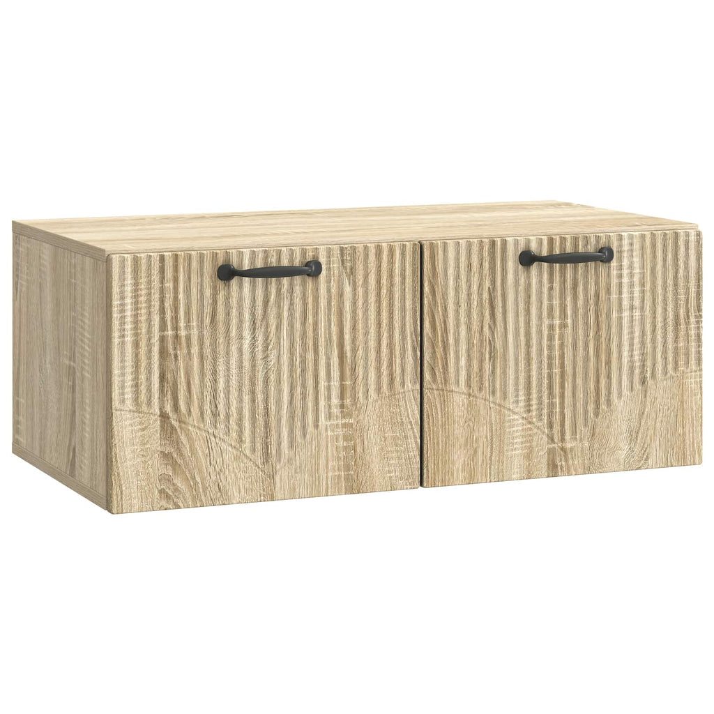 vidaXL Szafka RTV montowana na ścianie dąb Sonoma 78,5 x 41 x 30 cm