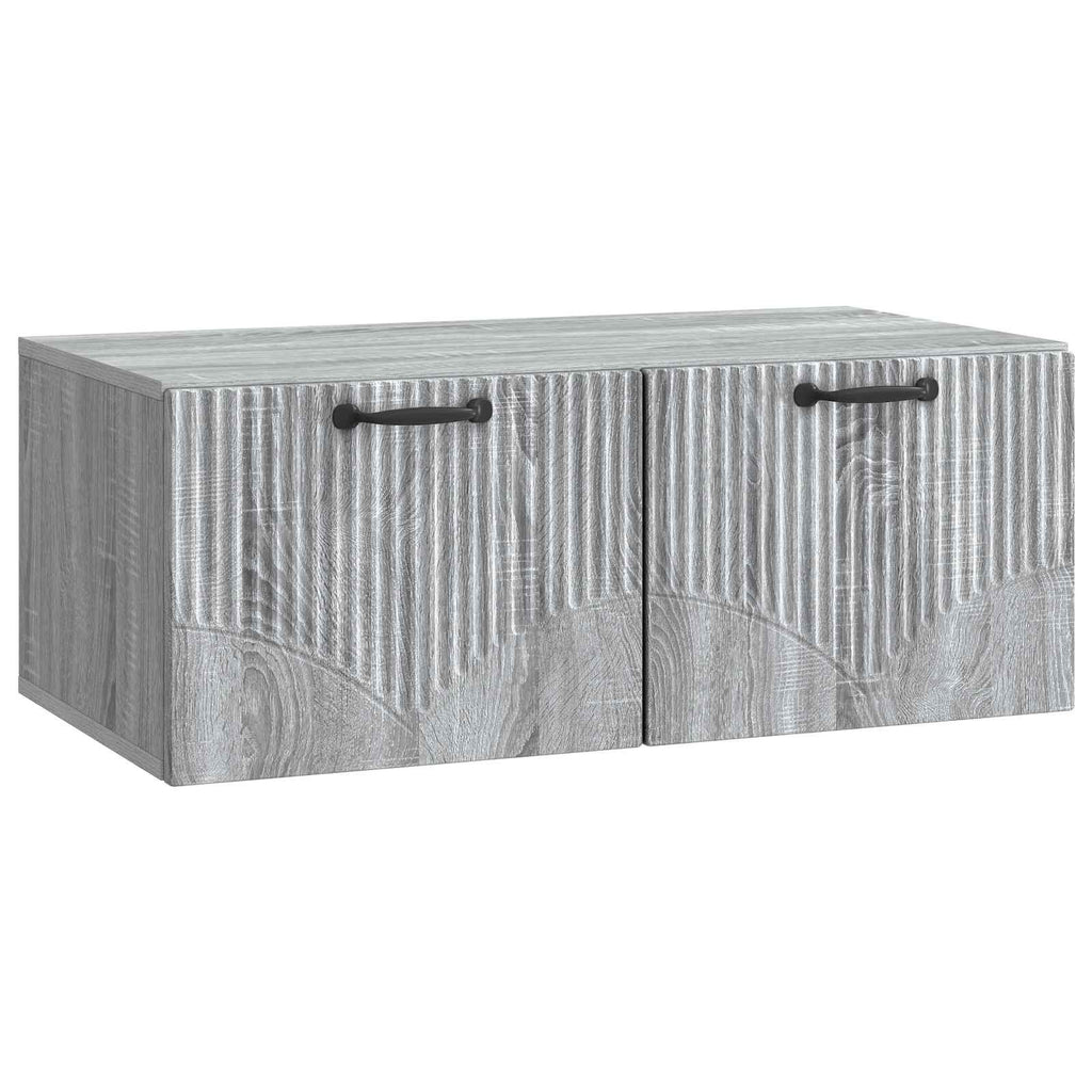 vidaXL Szafka RTV montowana na ścianie Szary Sonoma 78,5 x 41 x 30 cm
