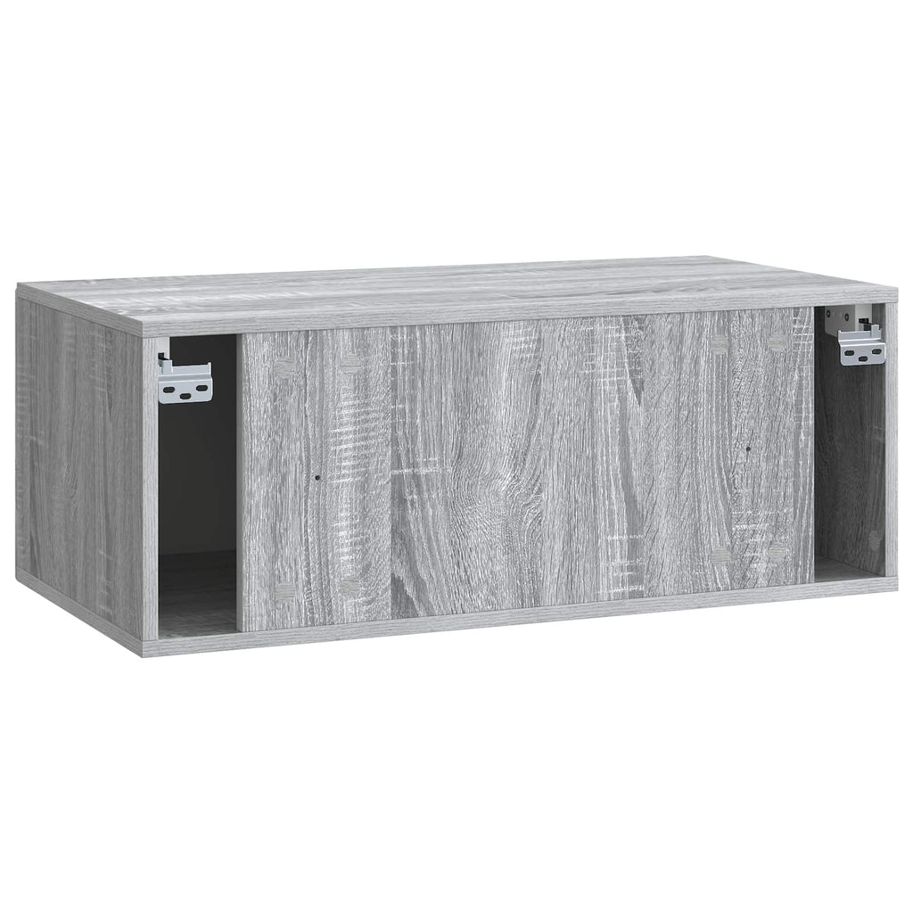 vidaXL Szafka RTV montowana na ścianie Szary Sonoma 78,5 x 41 x 30 cm