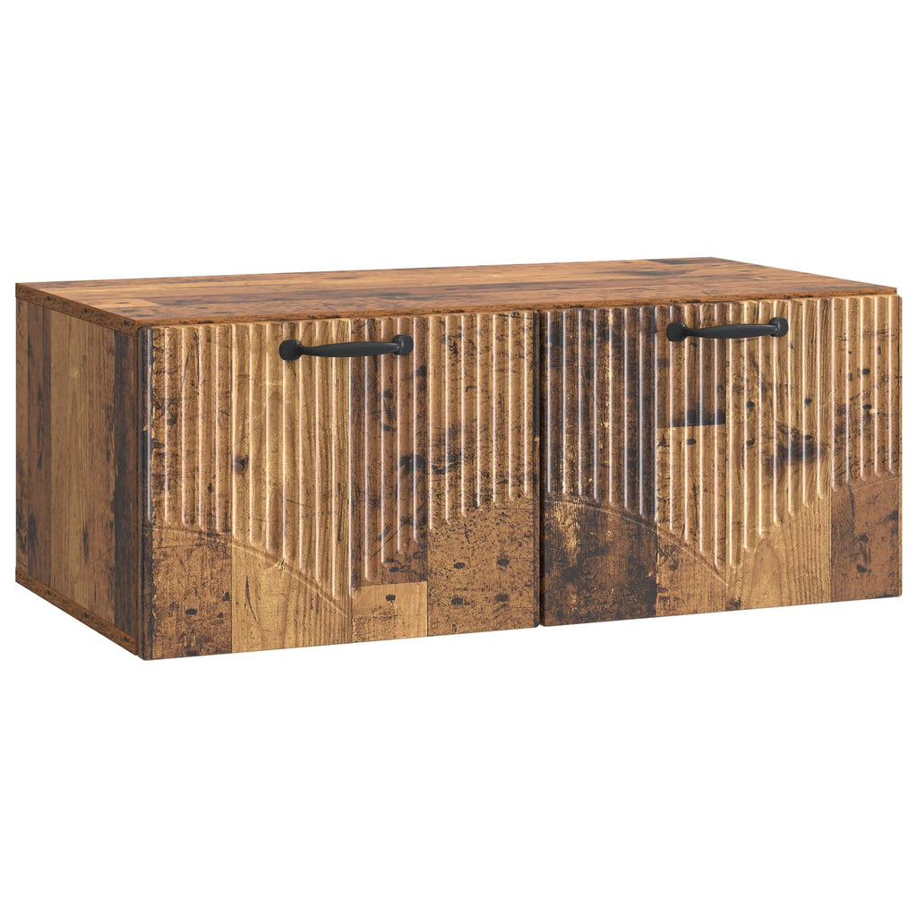 vidaXL Szafka RTV montowana na ścianie Stare drewno 78,5 x 41 x 30 cm