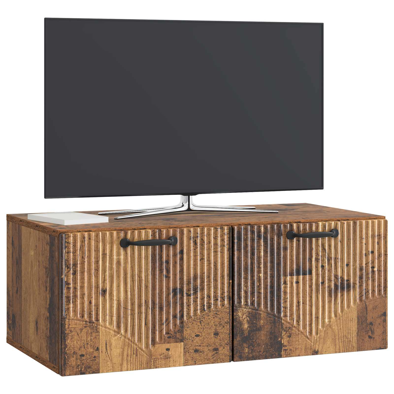 vidaXL Szafka RTV montowana na ścianie Stare drewno 78,5 x 41 x 30 cm