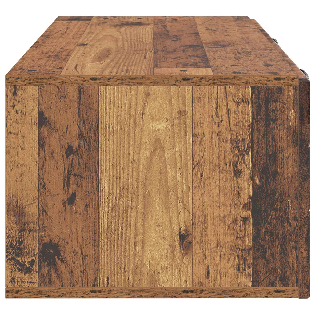 vidaXL Szafka RTV montowana na ścianie Stare drewno 78,5 x 41 x 30 cm