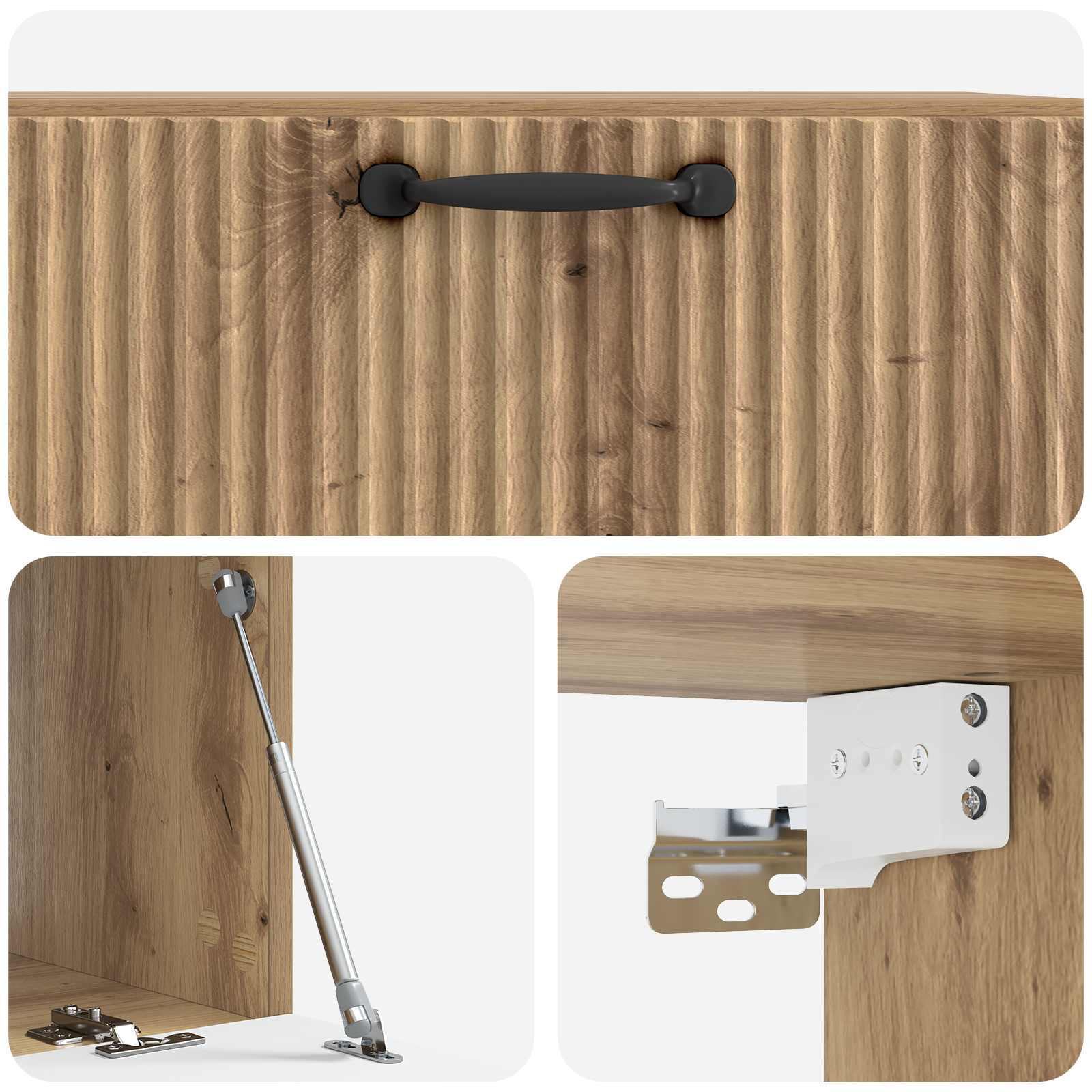 vidaXL Szafka RTV montowana na ścianie 78,5 x 41 x 30 cm Dąb artisan