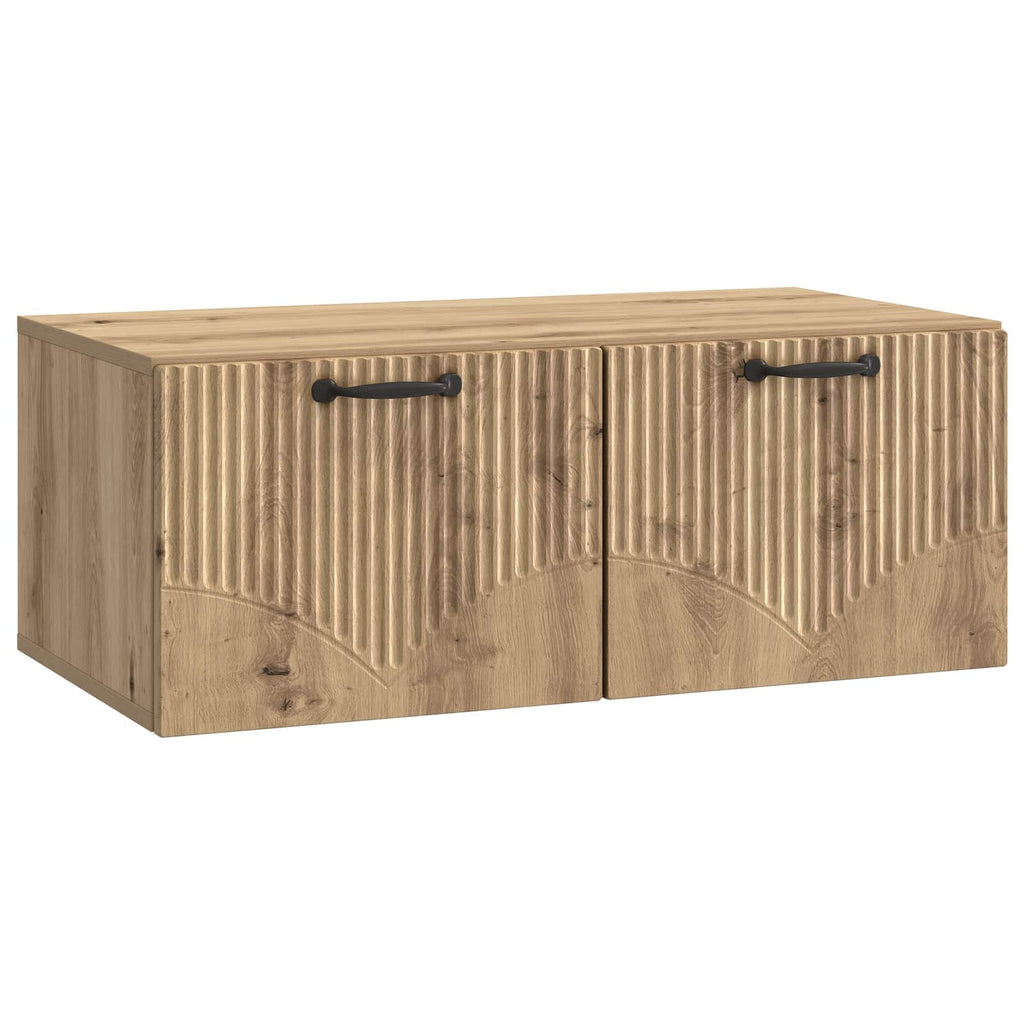 vidaXL Szafka RTV montowana na ścianie Dąb artisan 78,5 x 41 x 30 cm