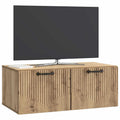 vidaXL Szafka RTV montowana na ścianie Dąb artisan 78,5 x 41 x 30 cm