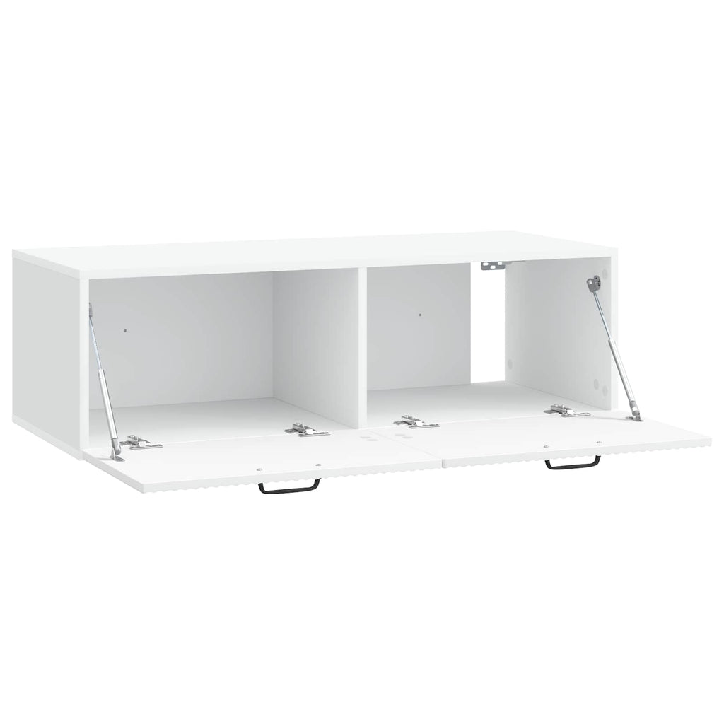 vidaXL Szafka RTV montowana na ścianie Biały 98 x 41 x 30 cm